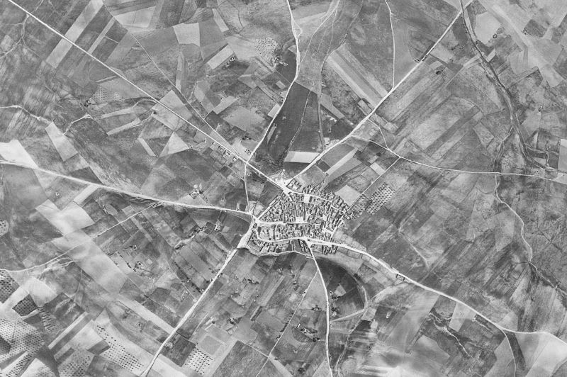 Ortofoto de 1956-1957 del núcleo de Totanés