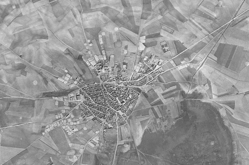 Ortofoto de 1956-1957 del núcleo de Turleque