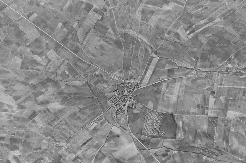 Ortofoto de 1956-1957 del núcleo de Ugena
