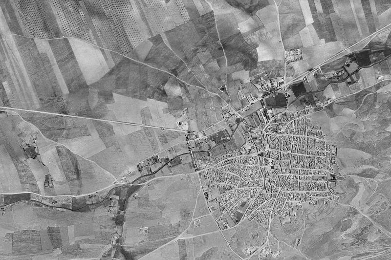 Ortofoto de 1956-1957 del núcleo de Urda