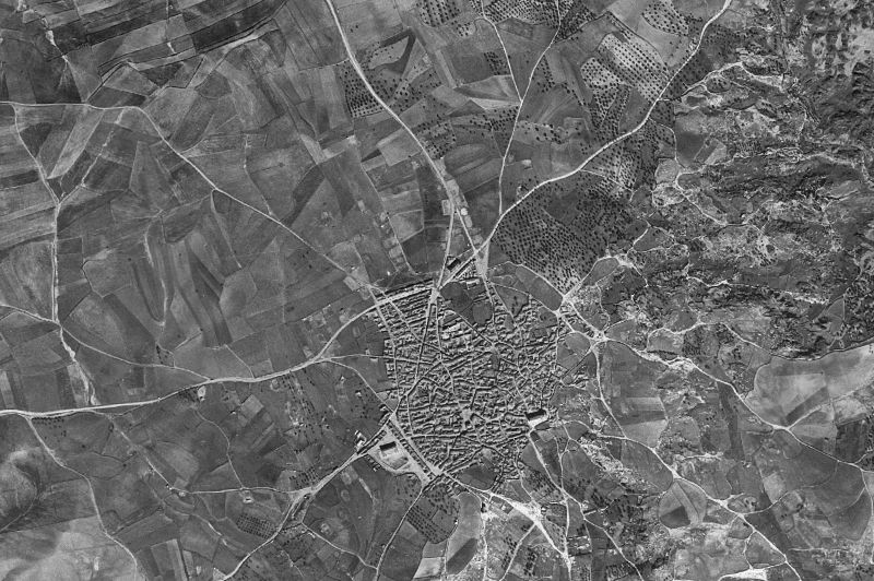 Ortofoto de 1956-1957 del núcleo de Valdeverdeja