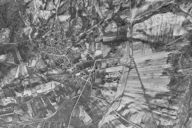 Ortofoto de 1956-1957 del núcleo de Velada