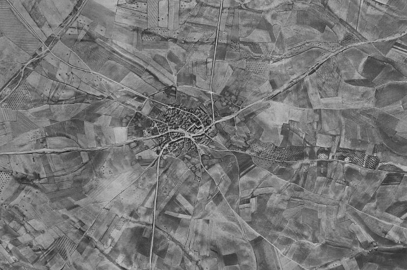 Ortofoto de 1956-1957 del núcleo de Las Ventas de Retamosa