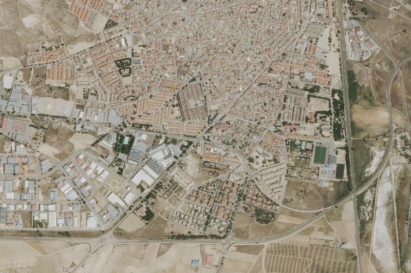 Ortofoto actual del núcleo de Villacañas