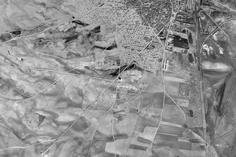 Ortofoto de 1956-1957 del núcleo de Villacañas