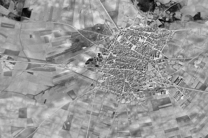 Ortofoto de 1956-1957 del núcleo de La Villa de Don Fadrique