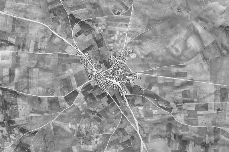 Ortofoto de 1956-1957 del núcleo de Villaminaya