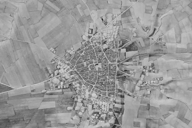 Ortofoto de 1956-1957 del núcleo de Villanueva de Alcardete
