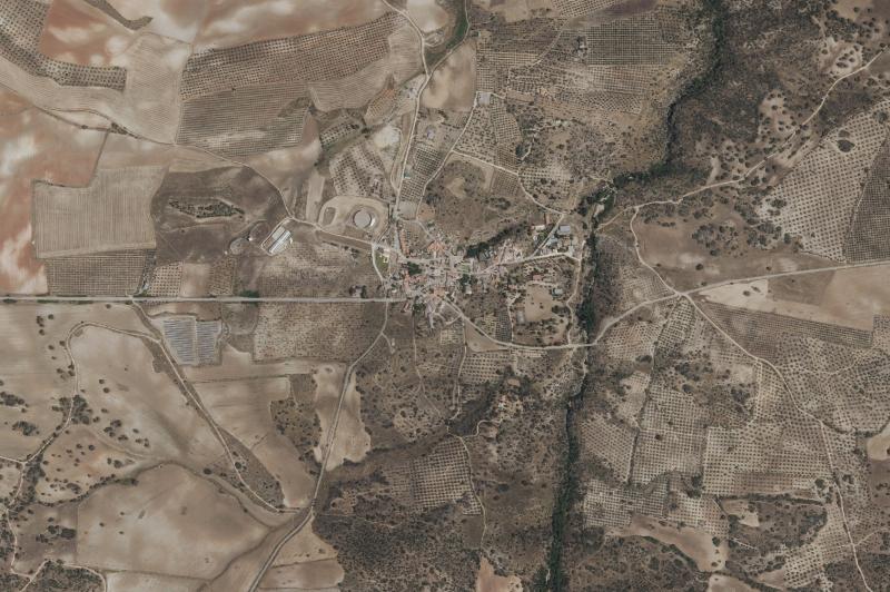 Ortofoto actual del núcleo de Villarejo de Montalbán
