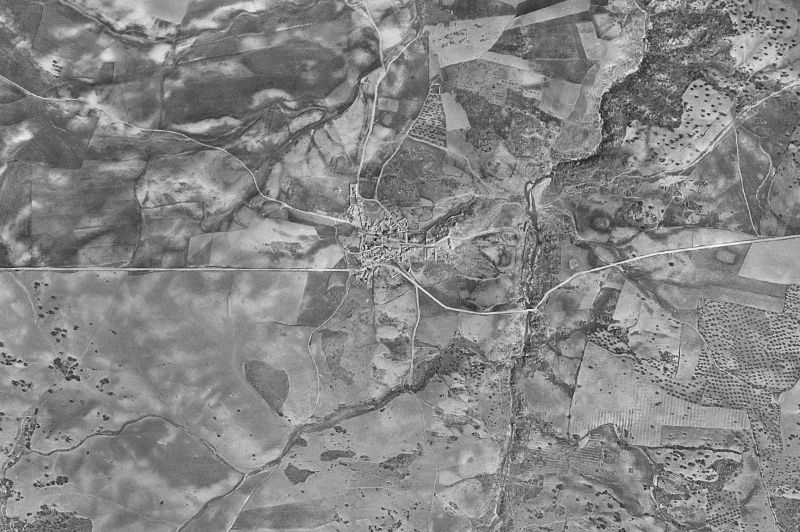 Ortofoto de 1956-1957 del núcleo de Villarejo de Montalbán