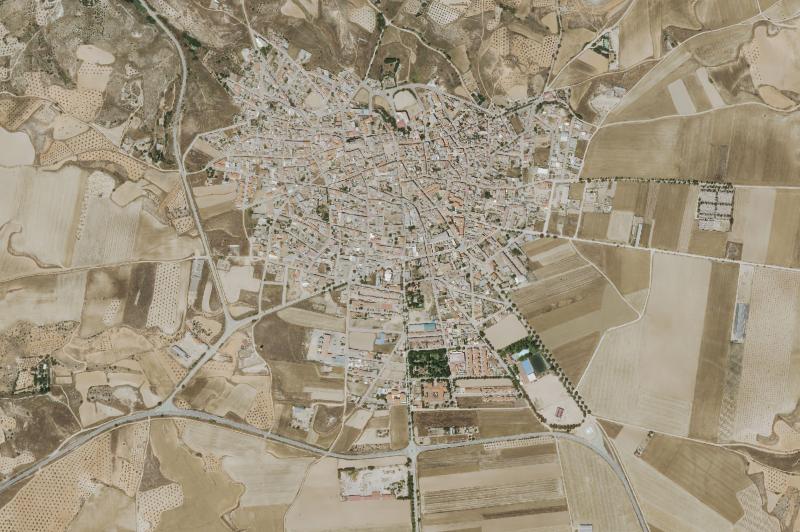Ortofoto actual del núcleo de Villarrubia de Santiago