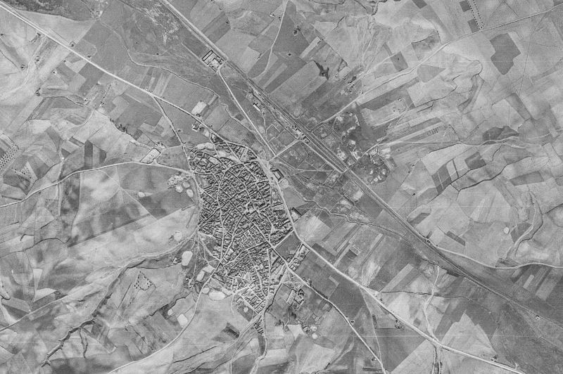 Ortofoto de 1956-1957 del núcleo de Villasequilla