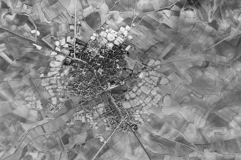 Ortofoto de 1956-1957 del núcleo de Villatobas
