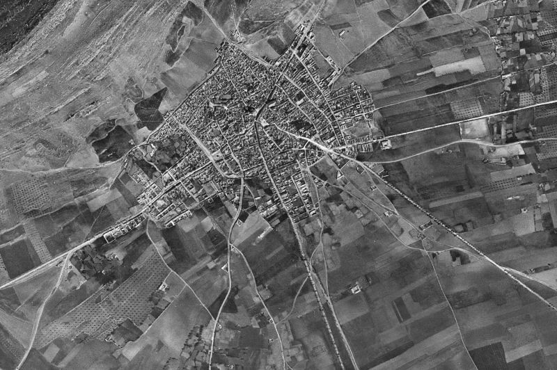 Ortofoto de 1956-1957 del núcleo de Los Yébenes