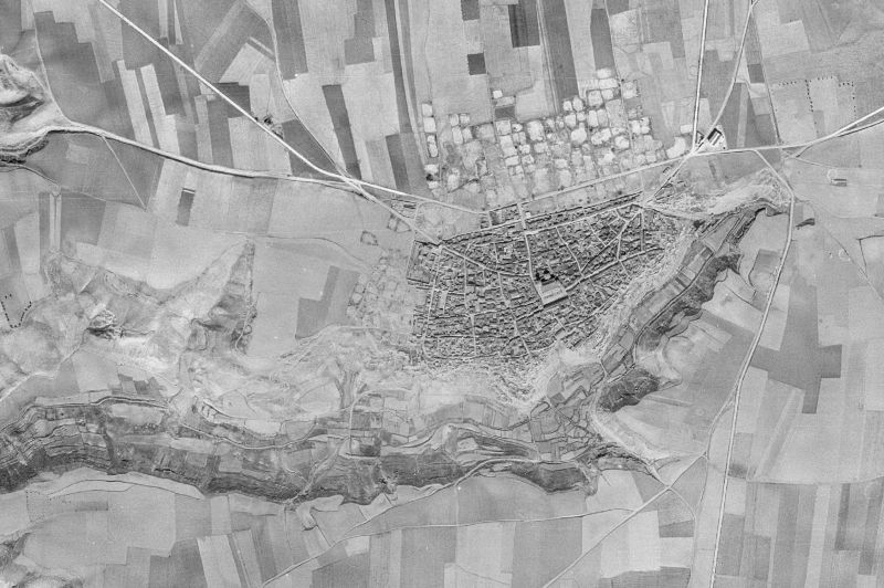 Ortofoto de 1956-1957 del núcleo de Yepes