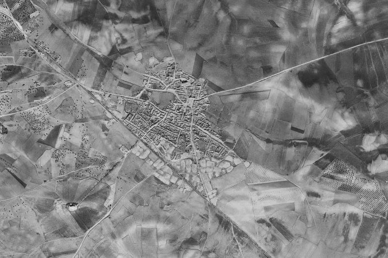 Ortofoto de 1956-1957 del núcleo de Santo Domingo-Caudilla