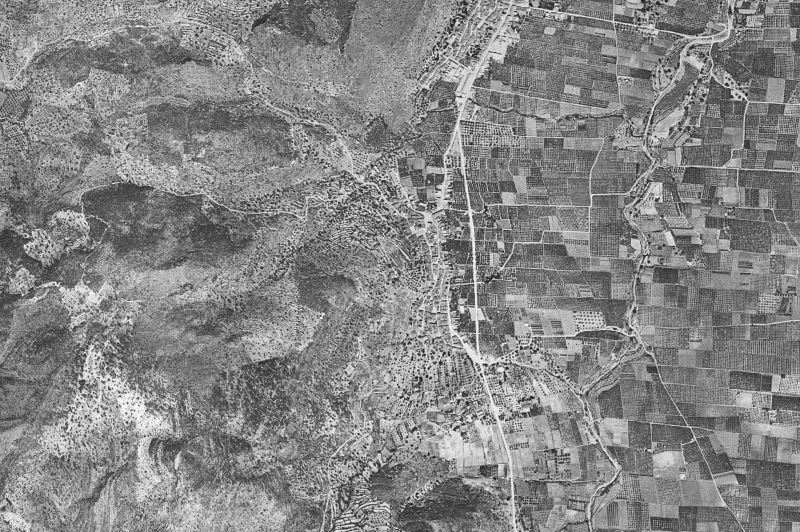 Ortofoto de 1956-1957 del núcleo de Ador