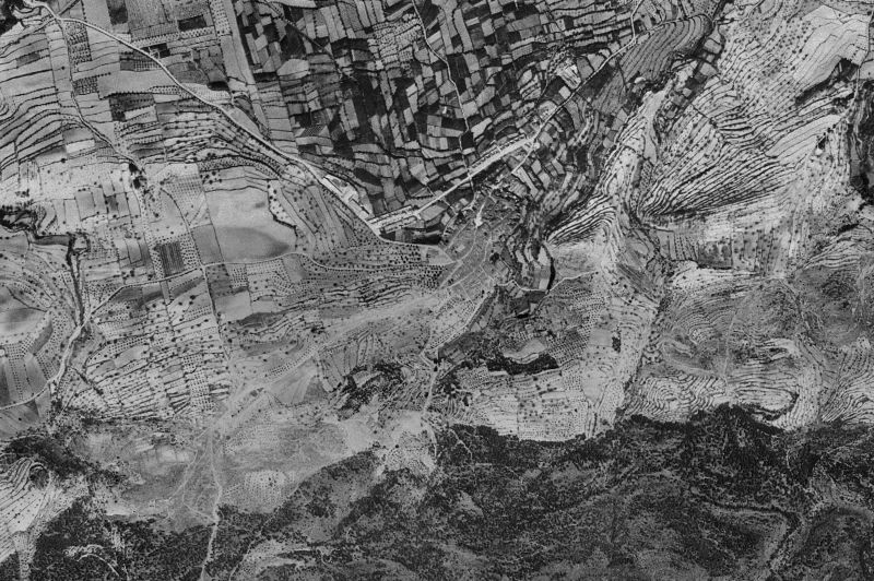 Ortofoto de 1956-1957 del núcleo de Agullent