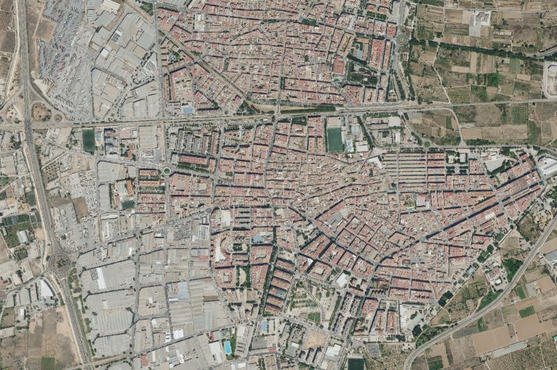 Ortofoto actual del núcleo de Alaquàs