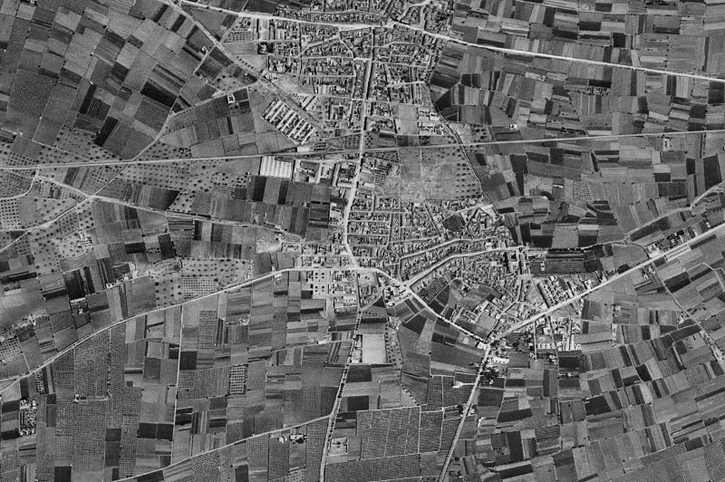 Ortofoto de 1956-1957 del núcleo de Alaquàs