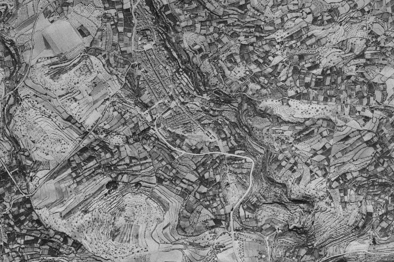 Ortofoto de 1956-1957 del núcleo de Albaida