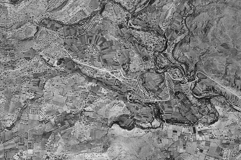 Ortofoto de 1956-1957 del núcleo de Alborache