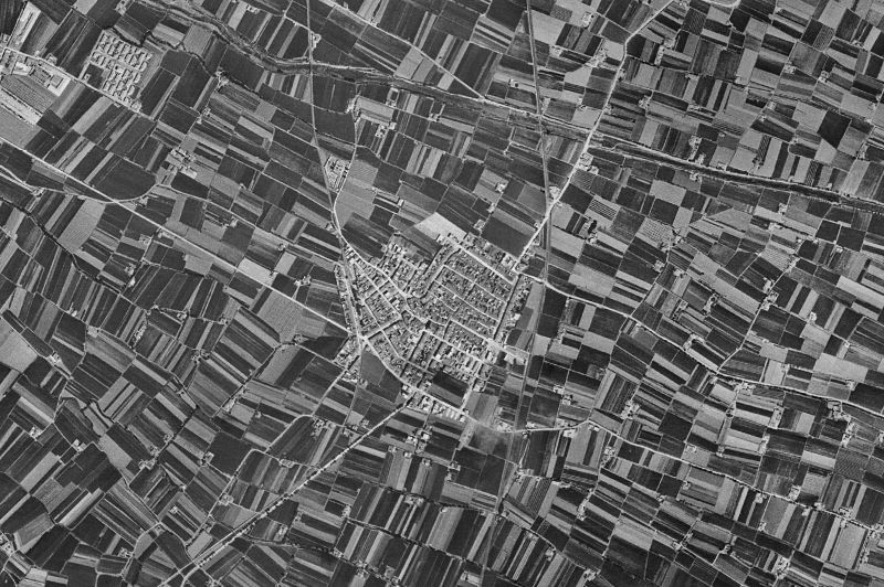 Ortofoto de 1956-1957 del núcleo de Alboraia/Alboraya