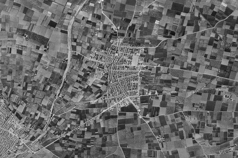 Ortofoto de 1956-1957 del núcleo de Alcàsser