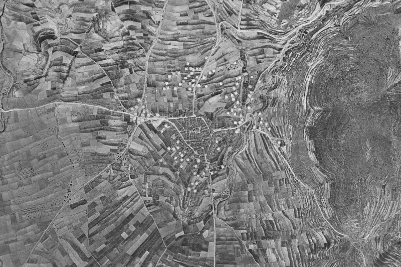 Ortofoto de 1956-1957 del núcleo de Alcublas