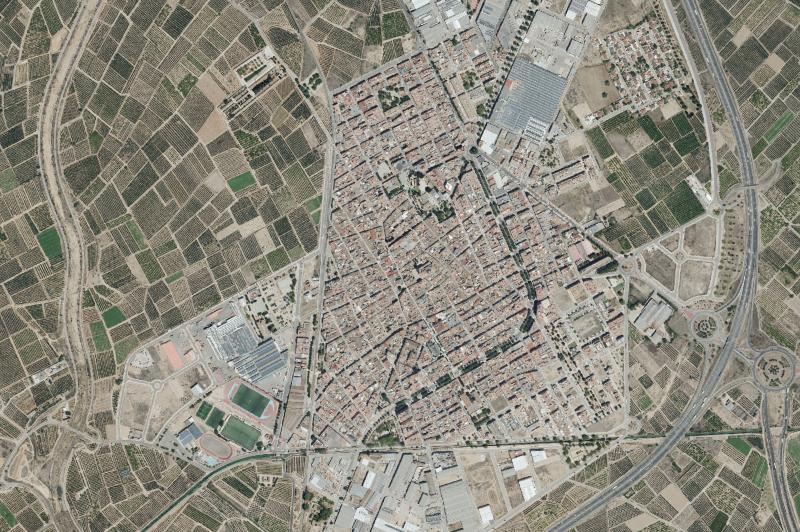 Ortofoto actual del núcleo de L'Alcúdia