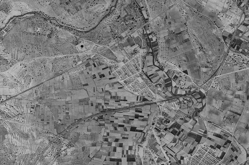 Ortofoto de 1956-1957 del núcleo de L'Alcúdia de Crespins