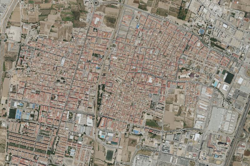 Ortofoto actual del núcleo de Alfafar