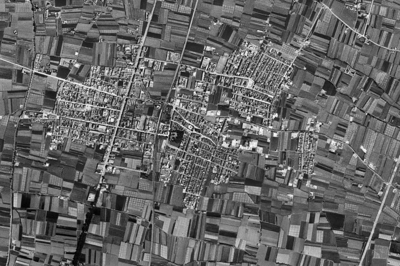 Ortofoto de 1956-1957 del núcleo de Alfafar