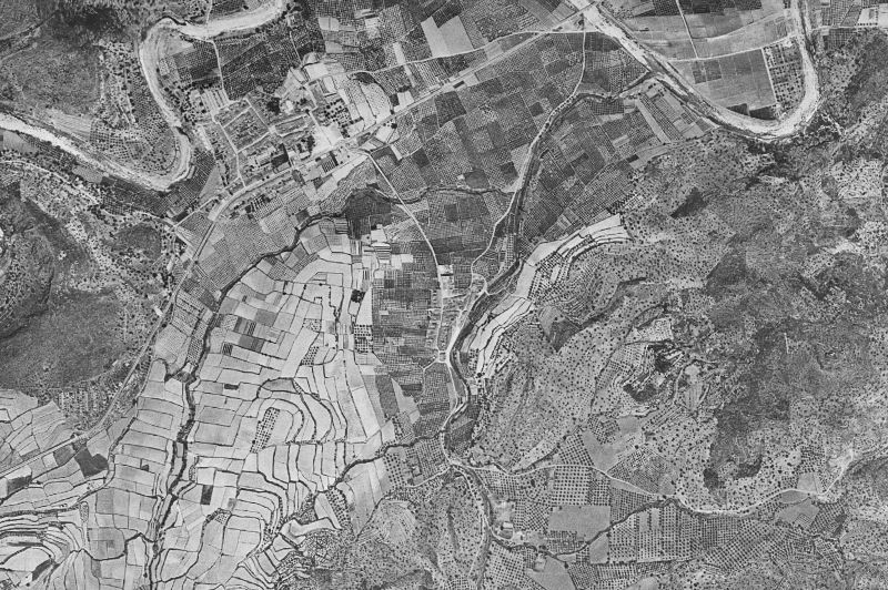 Ortofoto de 1956-1957 del núcleo de Alfauir