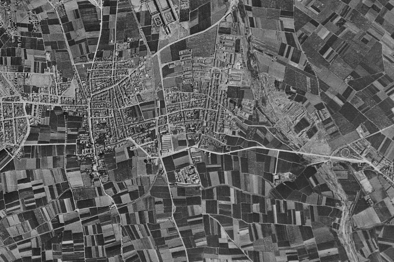 Ortofoto de 1956-1957 del núcleo de Alfara del Patriarca