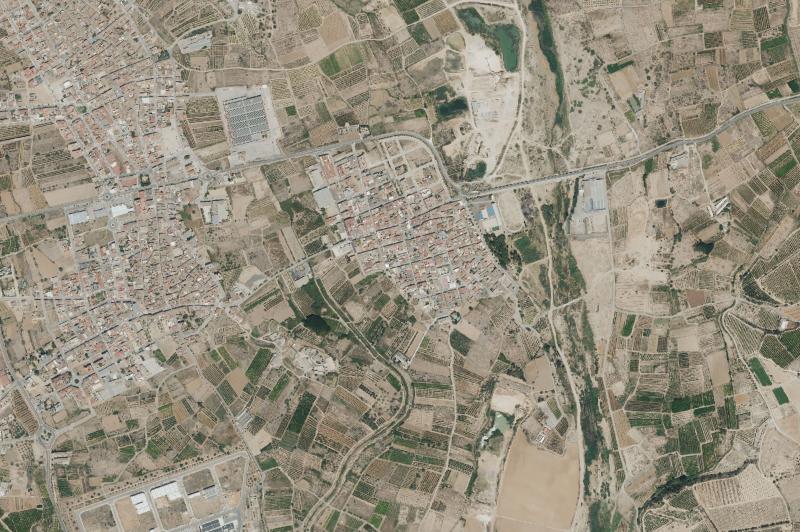 Ortofoto actual del núcleo de Alfarb
