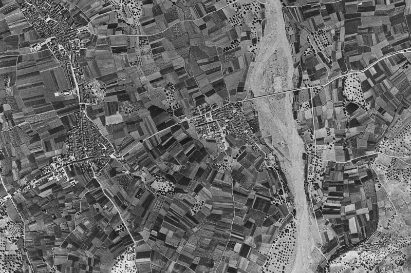 Ortofoto de 1956-1957 del núcleo de Alfarb