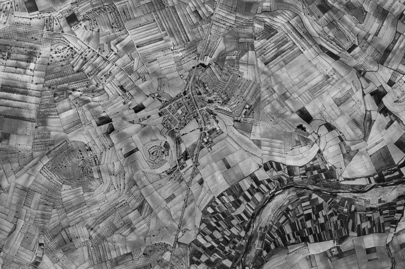 Ortofoto de 1956-1957 del núcleo de Alfarrasí