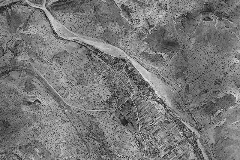 Ortofoto de 1956-1957 del núcleo de Algar de Palància
