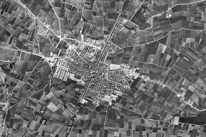 Ortofoto de 1956-1957 del núcleo de Alginet