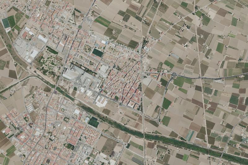 Ortofoto actual del núcleo de Almàssera