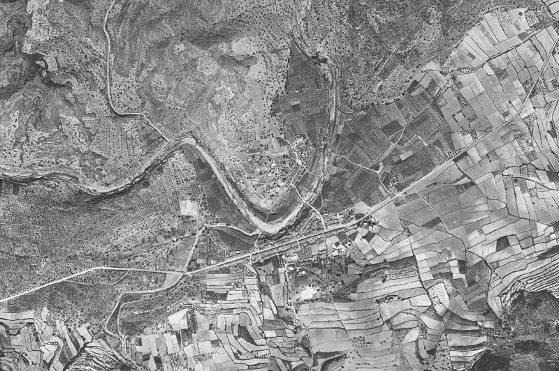 Ortofoto de 1956-1957 del núcleo de Almiserà