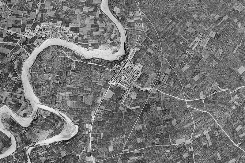 Ortofoto de 1956-1957 del núcleo de Almoines