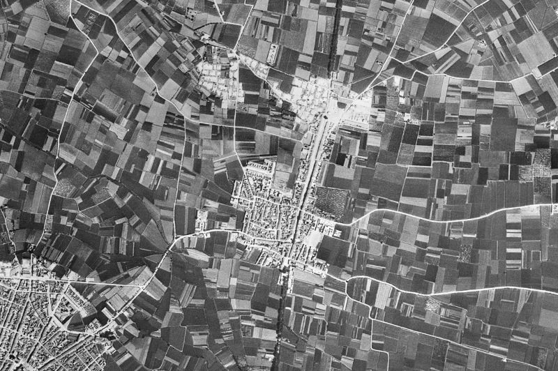 Ortofoto de 1956-1957 del núcleo de Almussafes