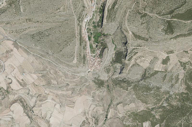 Ortofoto actual del núcleo de Alpuente