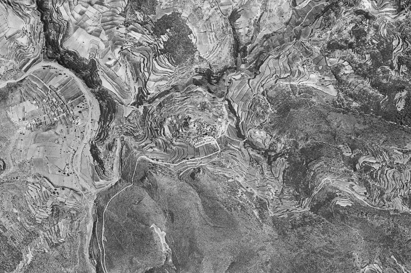 Ortofoto de 1956-1957 del núcleo de Andilla