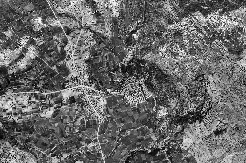 Ortofoto de 1956-1957 del núcleo de Anna