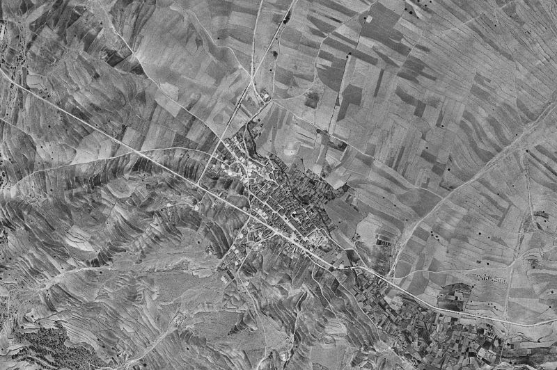 Ortofoto de 1956-1957 del núcleo de Aras de los Olmos