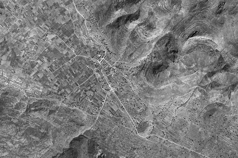 Ortofoto de 1956-1957 del núcleo de Barx