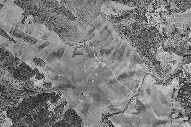 Ortofoto de 1956-1957 del núcleo de Benagéber